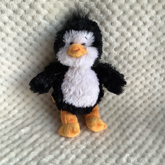 Build A Bear Workshop SmallFry Penguin Sparkly Fur Wearing Red Sweater - Picture 7 of 9